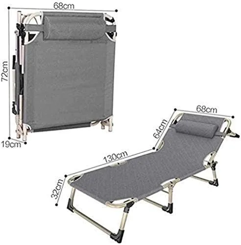 Vista 3 de Tumbonas para el sol, silla de ocio transpirable plegable, silla reclinable, de gravedad cero, asiento resistente y ajustable para jardín, balcón