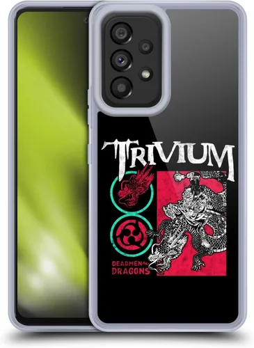 Vista 18 de Head Case Designs Officially Licensed Trivium Big Dragon Graphics Gel Case [Military Grade Protection] Compatible with Samsung Galaxy A53 5G (2022)