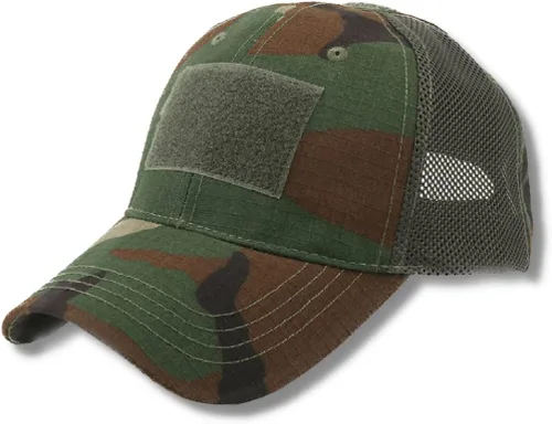 Vista 7 de Military-Style Tactical Patch Hat with Adjustable Strap Breathable & Unisex ACU