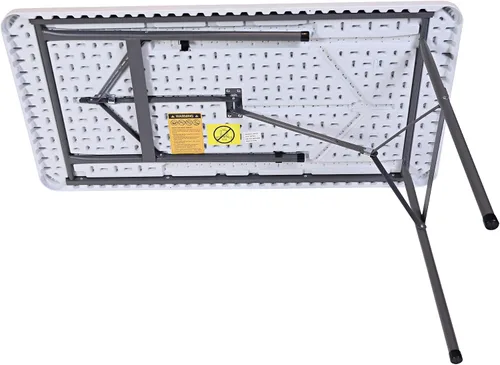Vista 6 de Realspace® Mesa plegable de plástico moldeado, 4'W, platino