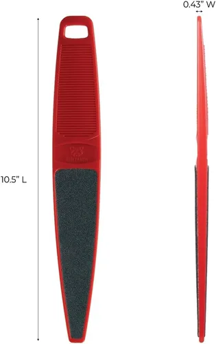 Vista 2 de ForPro Professional Collection Red Panda Lima de pie, grano 60/100, lima de pedicura de doble cara para pies y talones, 10.5 pulgadas de largo