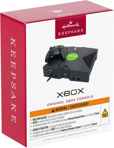Vista 7 de Hallmark Keepsake Microsoft Christmas Ornament (Original Xbox Console) Light and Sound Feature, Plastic Construction, Ideal Gift for Gamers