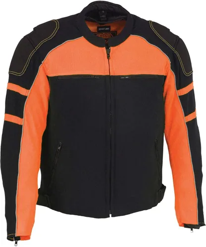 Vista 7 de Milwaukee Leather MPM1793 Chaqueta de Motociclista de Malla Blindada Negra para Hombre - Chaqueta de Motociclista para Todas las Estaciones