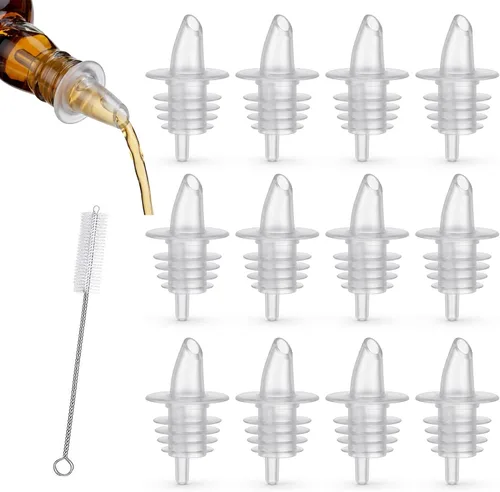 Vista 9 de Paquete de 12 vertedores de botellas para un control preciso de alcohol y Negro