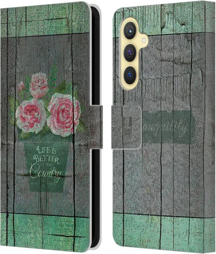 Vista 14 de Head Case Designs Beautiful Life Country Charm Leather Wallet Case Compatible with Samsung Galaxy S23 FE 5G