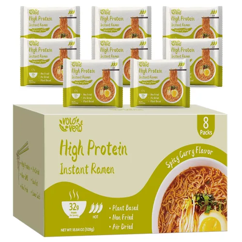 Vista 12 de VOLO VERO Ramen alto contenido en proteínas, fideos de proteína vegetal