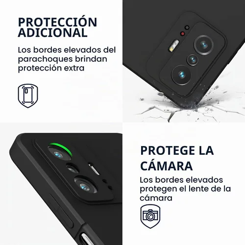 Vista 3 de kwmobile Funda compatible con Xiaomi 11T/11T Pro Case - Funda protectora delgada de silicona TPU para teléfono - Negro