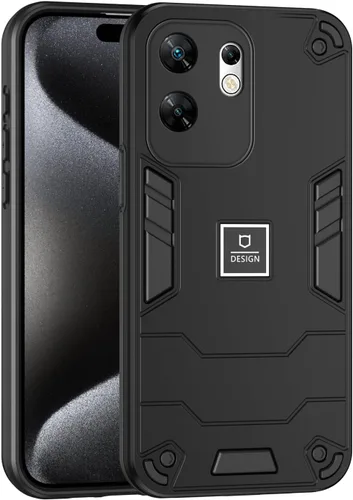 Vista 259 de Funda compatible con Redmi A1, compatible con Redmi A2 2 en 1 [PC dura + TPU], funda de teléfono negra