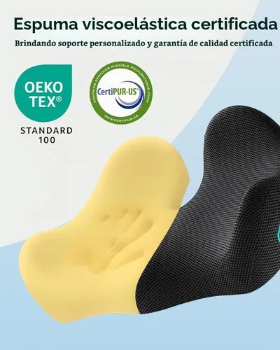 Vista 6 de Cojín de asiento para silla de oficina - Cojín de espuma viscoelástica para Negro