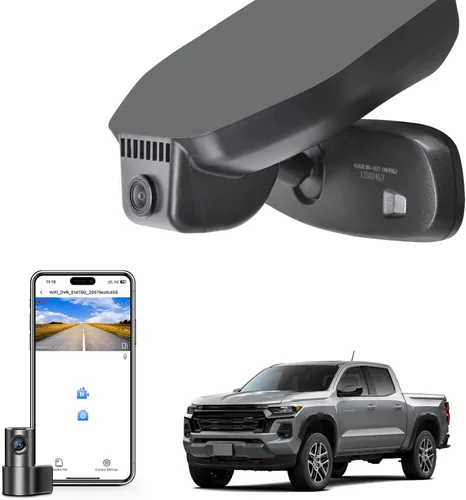 Vista 10 de Mangoal Cámara de tablero 4K para GMC Canyon 2015-2022 WD Elevation AT4 Denali (modelo A), aspecto OEM integrado, video UHD 2160P, WiFi integrado