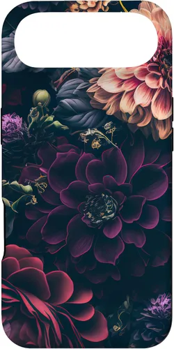 Vista 27 de Dahlia Flower Moody Dark Floral Pink and Purple Pattern Case for iPhone 17