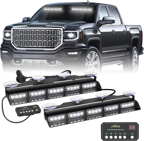 Vista 11 de XRIDONSEN - Luces estroboscópicas ámbar para camiones, 40 luces LED