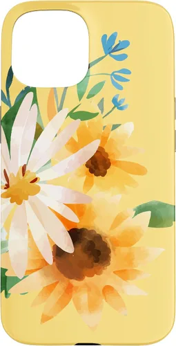 Vista 6 de iPhone 16 Yellow Sunflower Vintage Flower Petals Case