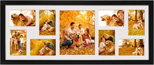 Vista 9 de WIFTREY 2 Pack 4x6 Picture Frames Collage with 4 Openings, Display Eight 4 x 6 Photo Pictures for Wall Mounting, Black
