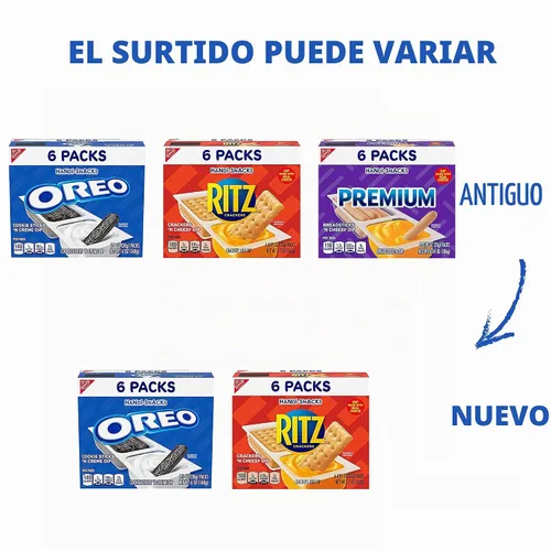 Vista 12 de Handi-Snacks OREO & RITZ Paquete variado, 30 paquetes de aperitivos (el surtido puede variar)