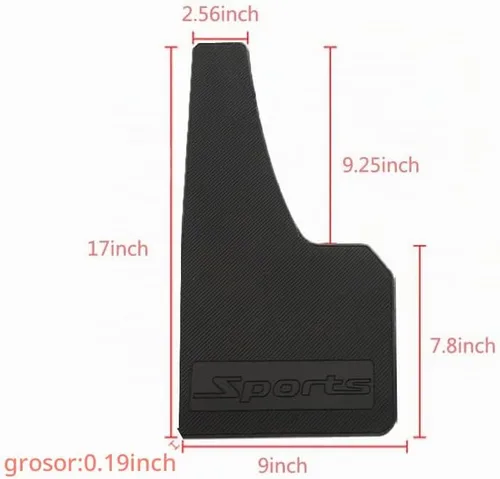 Vista 5 de 4 piezas de aletas de barro universales para coche, guardabarros de goma, protectores de salpicaduras de goma para aletas de barro universales