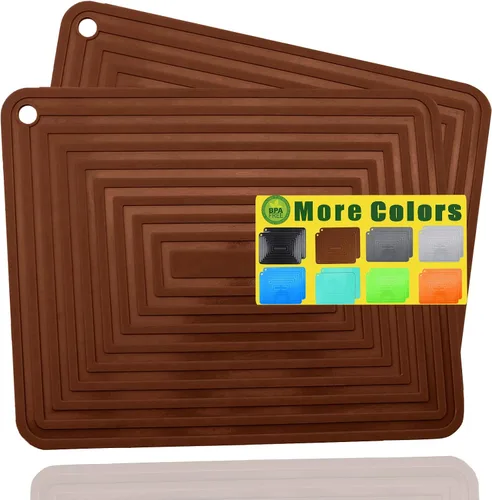 Vista 14 de LogHog Large Silicone Trivet Mats for Hot Dishes/Pans, Heat Resistant Pot Holder, 9"x12" Non Slip Flexible Durable Pot Coaster Kitchen Table Mats