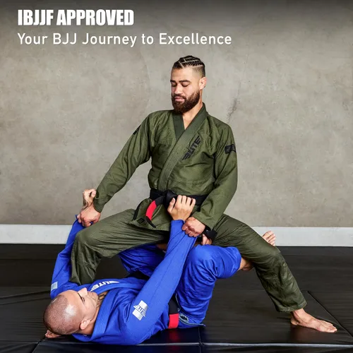 Vista 6 de Elite Sports - Kimono para hombres, gi, aprobado por la IBJJF, tela pre-encogida con cinturón para Jiu Jitsu brasileño (ver guía de tallas)