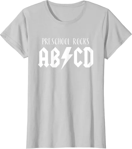 Vista 11 de Preschool Rocks Teacher Back to School ABCD Rock First Day T-Shirt Asphalt Grey