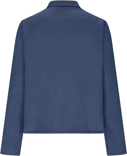Vista 3 de SNKSDGM Chaquetas de mujer para el trabajo, casual, manga larga, frente abierto, abrigo de trabajo, oficina, negocios, cuello con muescas, traje