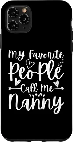 Vista 11 de Funda divertida para el día de la madre para iPhone 15 My Favorite People Call Me Nanny Heart