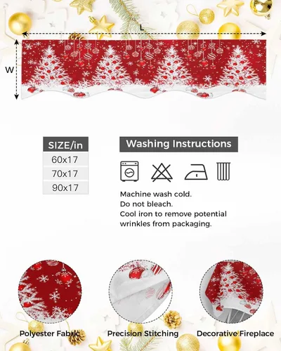 Vista 6 de Funda para bufanda de chimenea de árbol de Navidad, mantel superior, bufanda para Navidad, Halloween, Acción de Gracias, otoño, decoración