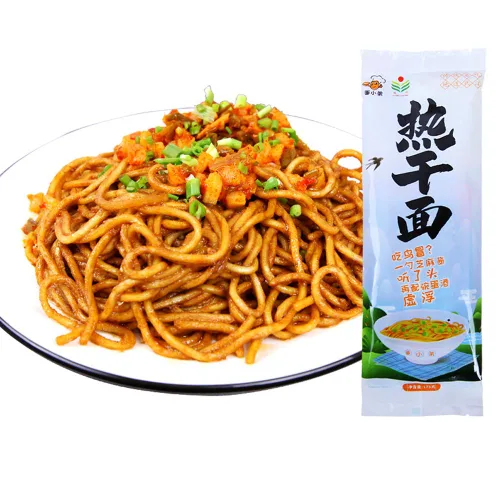Vista 3 de Wuhan - Fideos secos calientes, 5 bolsas de 6.00 oz de fideos vegetarianos Wuhan de fideos instantáneos secos calientes, fideos chinos clásicos