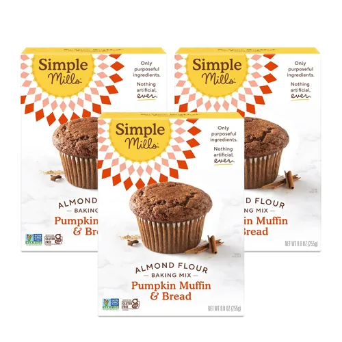 Vista 6 de Simple Mills Mezcla de Harina para Magdalenas y Pan de Manzana con Canela, 9 onzas