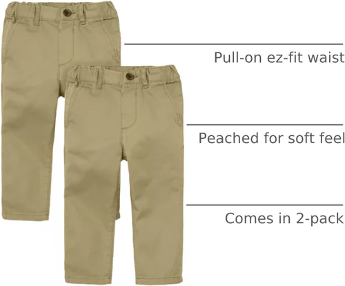 Vista 27 de The Children's Place Pantalones chinos ajustados para bebés y niños pequeños