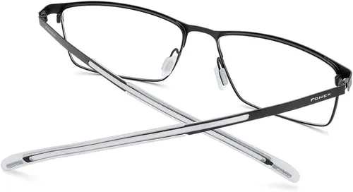 Vista 7 de FONEX Marco de lentes de titanio, marco de anteojos óptico de miopía cuadrado para hombre 8521