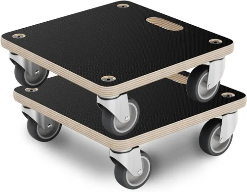Vista 12 de Furniture Mover Dolly - Rodante de madera portátil para mover muebles, sofá, gabinete, refrigerador, ruedas universales de goma TPR suave giratorias