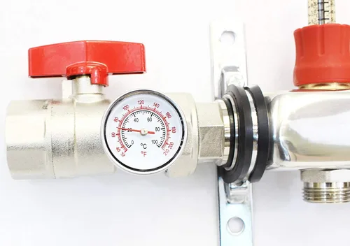 Vista 4 de PEX Colector Radiante Calefacción de Piso Set 3 Loop Sistema de Acero Inoxidable Calefacción Hidrónica Para 1/2 "Tubo de Barrera de Oxígeno