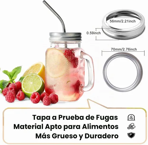 Vista 7 de 42 anillos para conservas de boca regular, bandas de conservas para tarros de boca pequeña, bandas de metal inoxidables para tarro Mason