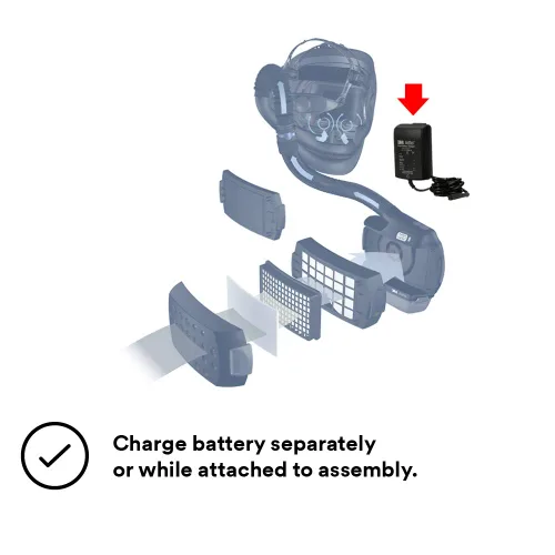 Vista 4 de 3M Cargador de batería, iones de litio, para respiradores purificadores de aire alimentados por 3M Adflo (PAPR) para soldadura, 35-0099-08, 1 cada