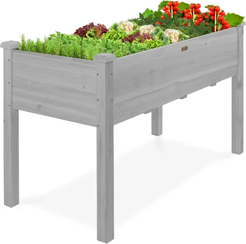 Vista 17 de Best Choice Products Cama de jardín elevada de 48 x 24 x 30 pulgadas con profundidad extra profunda de 16 pulgadas, soporte para maceta de madera
