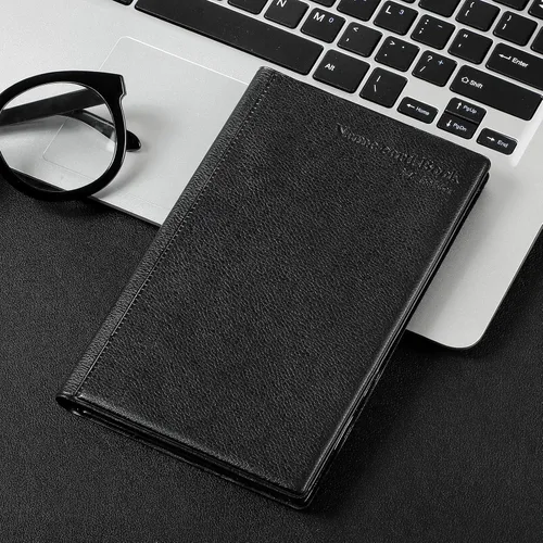Vista 7 de MaxGear Organizador de Tarjetas de Visita, Libro Portátil para 240 Tarjetas, Portatarjetas de Negocios para Hombres y Mujeres, Archivador Negro