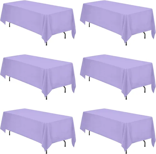 Vista 61 de BRILLMAX - Manteles para mesa rectangular de 6 pies, tela de lino de poliéster, lavable, para boda, recepción, banquete, fiesta de cumpleaños, 60 x