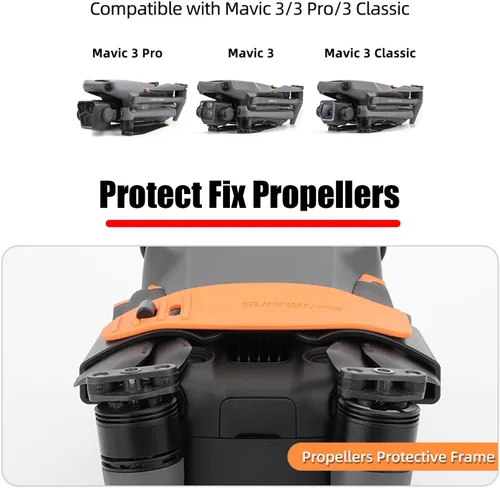 Vista 3 de Mavic 3 Soporte de hélice para DJI Mavic 3/Mavic 3 Pro Cámara Drone Accesorios, Hélices de silicona Protector Protector Estabilizador Cubierta