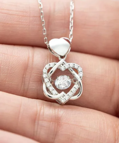 Vista 2 de Para mi reina, gracias por existir, regalo para esposa, novia, mujer, prometida - Corazon de Plata, Zinc chapado en plata.