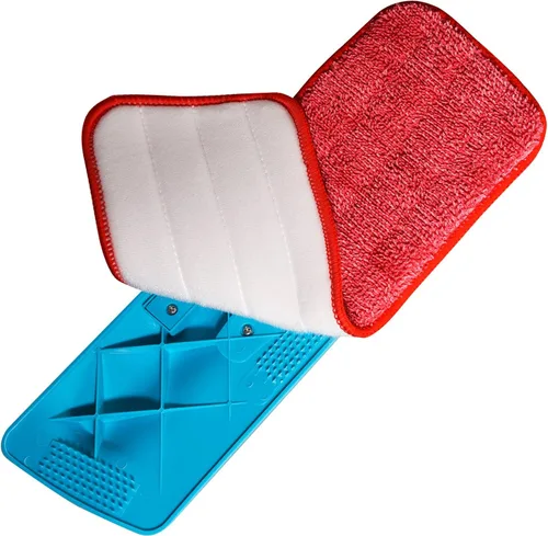 Vista 6 de Shappy Paquete de 3 almohadillas de microfibra reutilizables para mopa de rociador, almohadillas de limpieza para mopa húmeda y seca, almohadillas