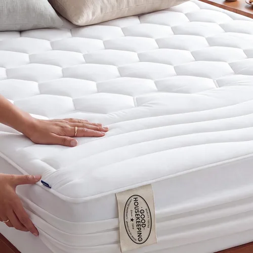 Vista 15 de Bedsure Protector de colchón beige individual XL – Cubrecolchón suave para dormitorio universitario, protector de cama individual extra largo