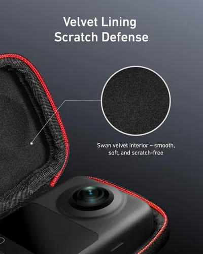 Vista 7 de TELESIN Osmo 360 - Funda de transporte para DJI Osmo 360, bolsa de almacenamiento pequeña portátil, funda protectora, protector de viaje con correa