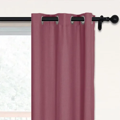 Vista 22 de Fcosie 38 pulgadas de ancho x 45 pulgadas de largo, cortinas de lino 100% opacas con revestimiento blanco, cortinas con aislamiento térmico, paneles
