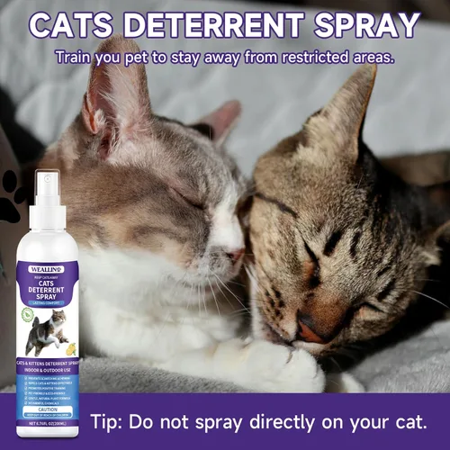 Vista 7 de WEALLIN Spray disuasorio para gatos, 6.76 onzas líquidas, repelente de gatos natural para interiores y exteriores, ayuda de entrenamiento