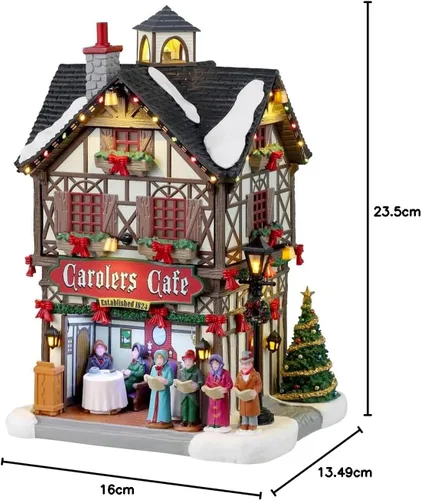 Vista 4 de Lemax Carolers Cafe, funciona con pilas (4.5V) #35024