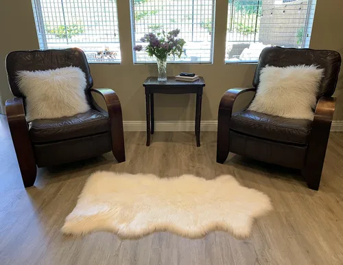 Vista 92 de LAMBZY Alfombra de pelo de oveja sintética, hipoalergénica, súper suave, sedosa para sala de estar, habitación de los niños, sofá
