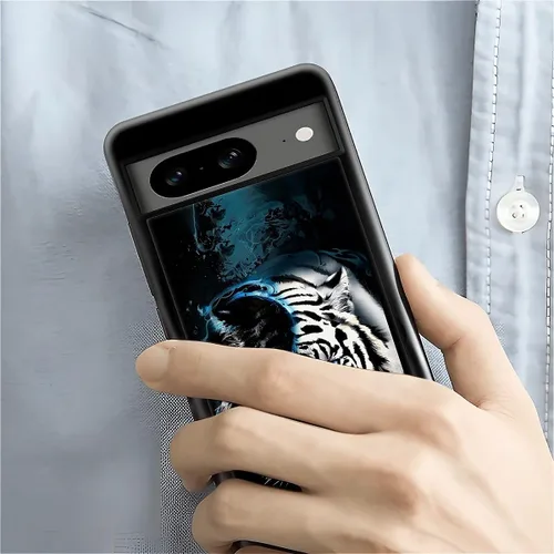 Vista 1831 de Compatible con Google Pixel 4A 5G Mobile Case Creative Acrylic Panel trasero Silicona Protección Grip especialmente diseñado para Google Pixel 4A 5G