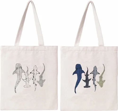 Vista 8 de Bolsa de lona minimalista de algodón reutilizable para mujer, diseño de arte estético, Edificio, Talla única