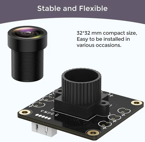 Vista 7 de Cámara 720P USB 2.0 UVC con DFOV de 120° para Raspberry Pi, Jetson Nano, Hardware Integrado - Compatible con Windows, Linux, Mac OS, Android