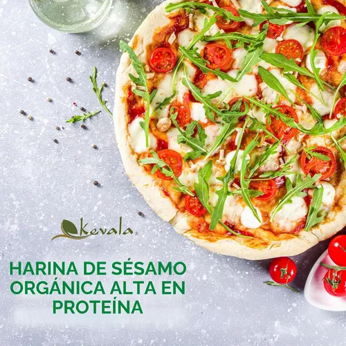 Vista 3 de Kevala Harina de sésamo orgánica alta en proteínas, 2 libras, harina keto